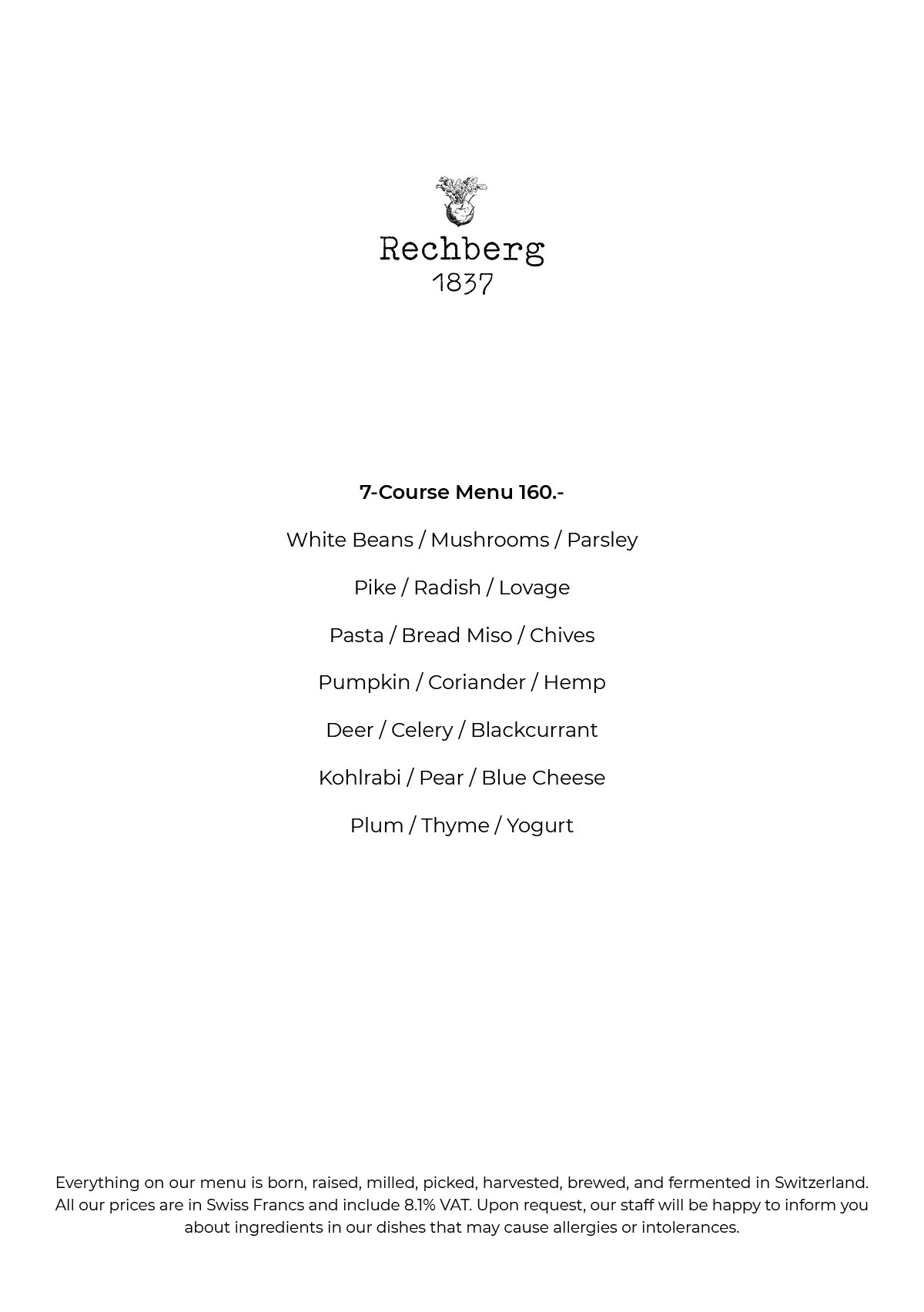 Menu Rechberg